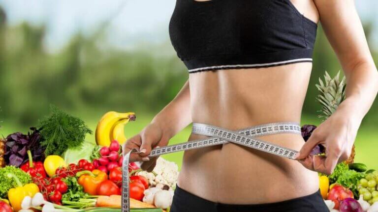 weight-loss-diet women-tape