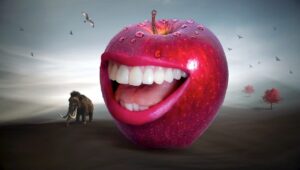 fantasy-apple-red-mouth-teeth